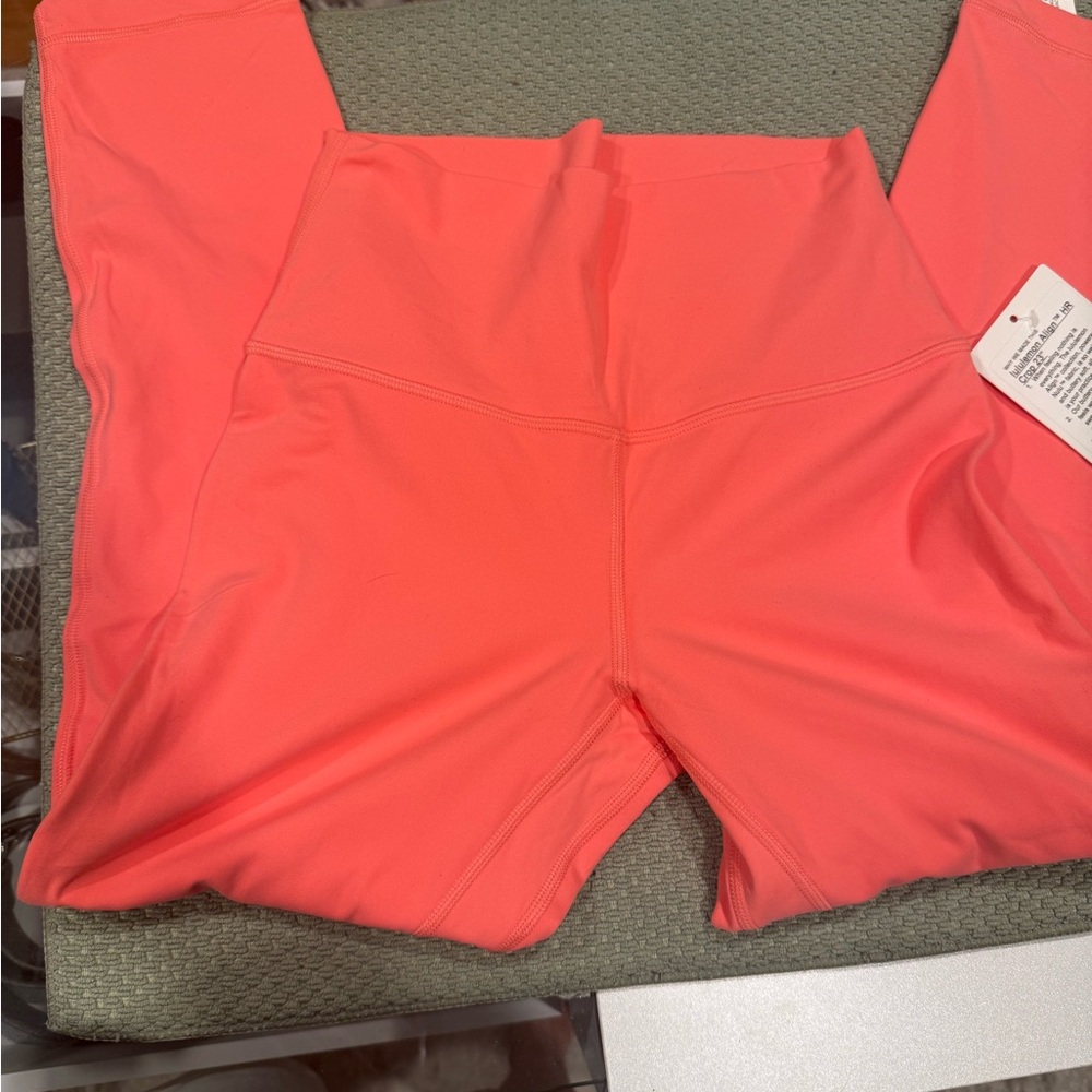 Lululemon Athletica Bright Coral Leggings NWT. 23”